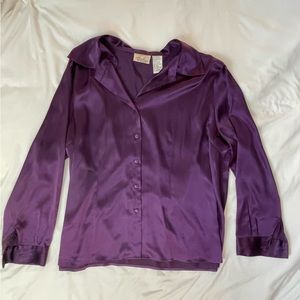 Purple Satin Blouse